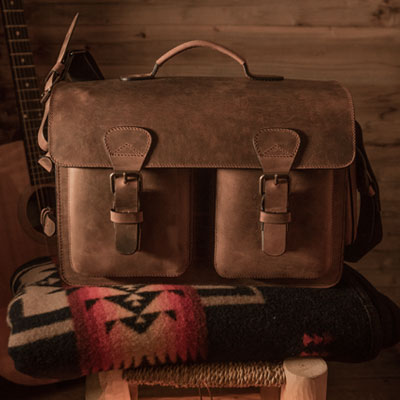 Vintage leather satchel.