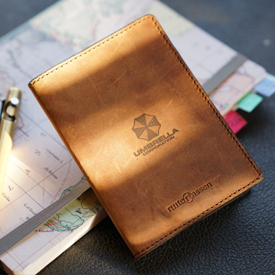 Beautiful leather passport sleeve.